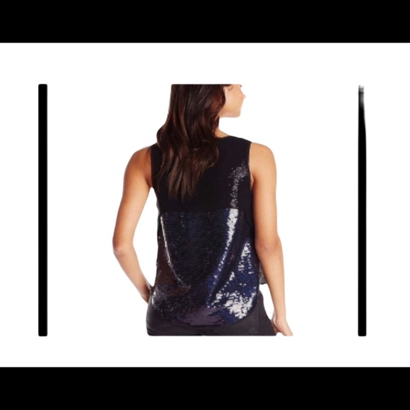 Amanda Uprichard Sapphire blue/navy sequined Top S - Picture 5 of 10